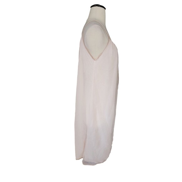 Aristocraft Vintage 60s Slip Dress Size S Pink Sheer Coquette Night Gown Fairy - Picture 4 of 8